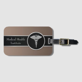 Silver Professional Medical Caduceus - Bagagelabel