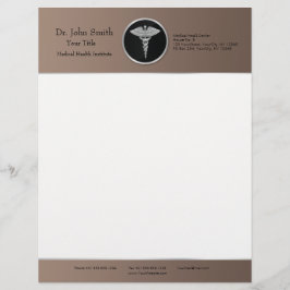 Silver Professional Medical Caduceus - Letterhead Briefhoofd Sjabloon