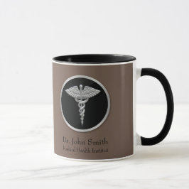 Silver Professional Medical Caduceus Mok