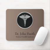 Silver Professional Medical Caduceus - Mousepad Muismat (Met muis)