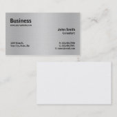 Silver Professional Metal Elegant Modern Plain Visitekaartje (Voorkant / Achterkant)