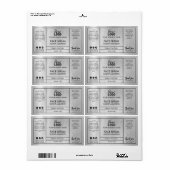 Silver Professional Modern Face Serum Etiket (Full Sheet)