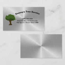 Silver Professional Tree Trimming Service Business Visitekaartje