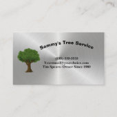 Silver Professional Tree Trimming Service Business Visitekaartje (Voorkant)