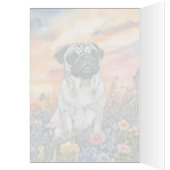 Silver Pug - 5" x 7" Art Kaart (Binnen (Links))