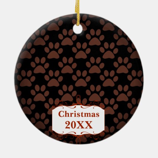 Silver Puppy My First kerstfoto Ornamenten (Achterkant)