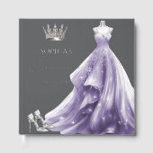 Silver Purple Dress Princess Quinceañera  Gastenboek (Voorkant)