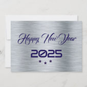 Silver purple wish card New Year met tree stars Feestdagenkaart (Voorkant)
