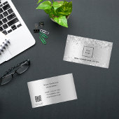 Silver QR code schoonheidssalon Visitekaartje