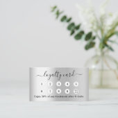 Silver qr code zakelijk logo klantenkaartje (Staand voorkant)