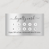 Silver qr code zakelijk logo klantenkaartje (Voorkant)