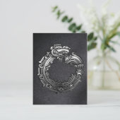 Silver Quetzalcoatl Briefkaart (Staand voorkant)