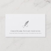 Silver Quill Notaris Visitekaartje (Voorkant)