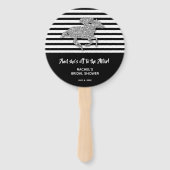 Silver Racehorse Derby Vrijgezellenfeest Handwaaier (Voorkant)