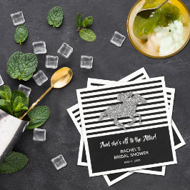 Silver Racehorse Derby Vrijgezellenfeest Servet