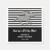 Silver Racehorse Derby Vrijgezellenfeest Servet (Voorkant)