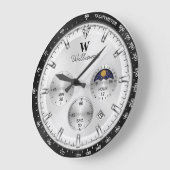 Silver Racing Dial Luxury Chronograph Grote Klok (Hoek)