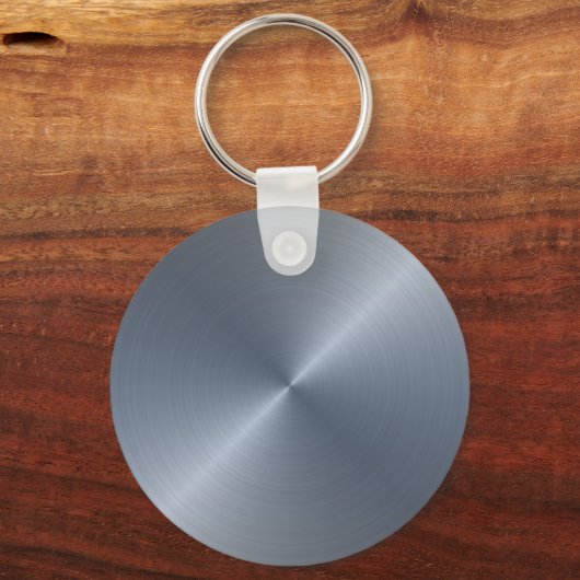 Silver Radiaal Metallic Script Name Sleutelhanger (Achterkant)