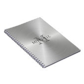 Silver Radial Metallic Monogram Notitieboek (Rechterzijde)