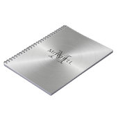 Silver Radial Metallic Monogram Notitieboek (Linkerzijde)