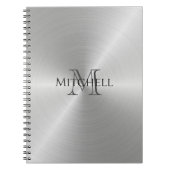 Silver Radial Metallic Monogram Notitieboek (Voorkant)