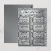 Silver Raffle Tickets Briefkaart (Voorkant / Achterkant)