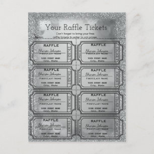 Silver Raffle Tickets Briefkaart