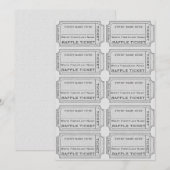 Silver Raffle Tickets voor uitvindingen Kaart (Voorkant / Achterkant)
