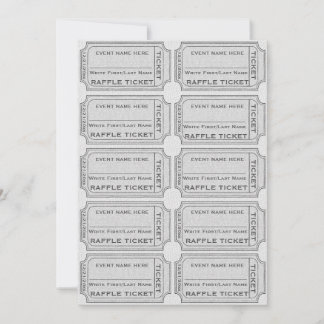 Silver Raffle Tickets voor uitvindingen Kaart