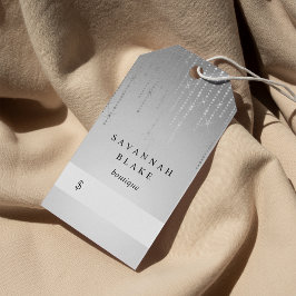 Silver Rain Price Labels Cadeaulabel