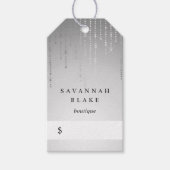 Silver Rain Price Labels Cadeaulabel (Voorkant)