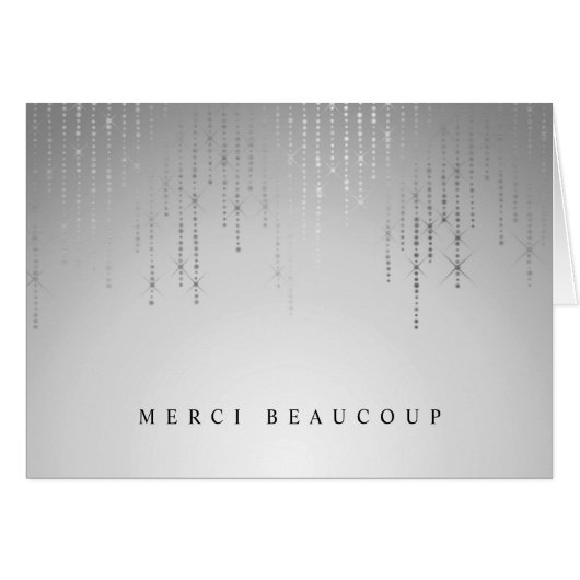 Silver Rain String Lights Dank u (Voorkant Horizontaal)