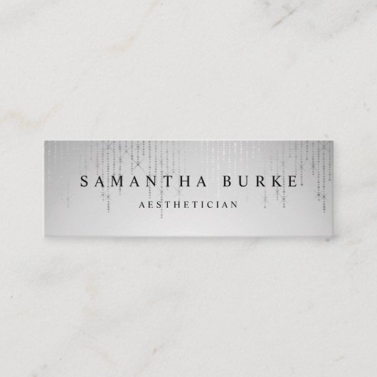 Silver Rain String Lights Mini Visitekaartje (Voorkant)