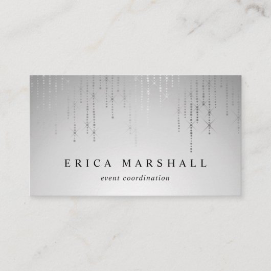 Silver Rain String Lights Visitekaartje (Voorkant)