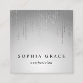 Silver Rain Vierkante Visitekaartje (Voorkant)