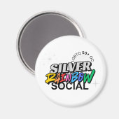 Silver Rainbow Keychain Magneet (Voorkant / Achterkant)