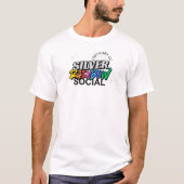 Silver Rainbow Social Logo T-Shirt (Voorkant)