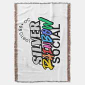 Silver Rainbow Throw Blanket Deken (Voorkant Verticaal)