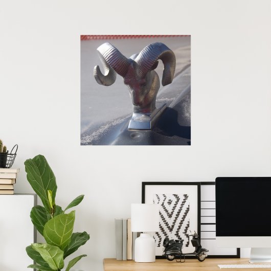 Silver Ram Poster (Thuiskantoor)