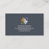 Silver Re-bar Lines Concrete kolomtechniek Visitekaartje (Achterkant)