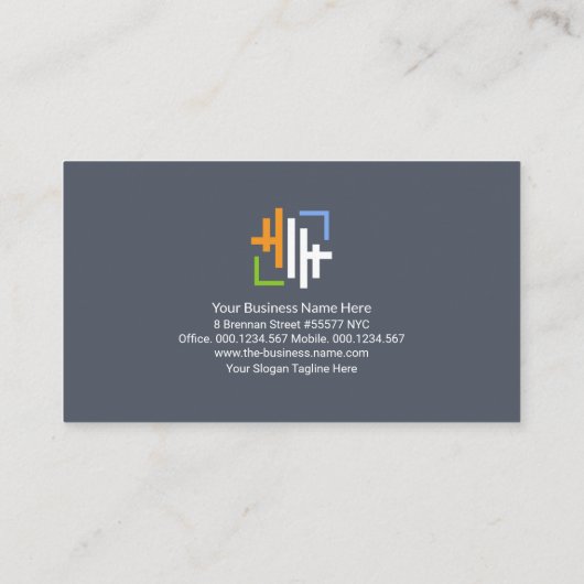 Silver Re Concrete Column Engineer Visitekaartje (Achterkant)