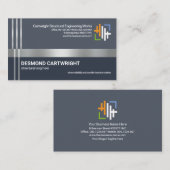 Silver Re Concrete Column Engineer Visitekaartje (Voorkant / Achterkant)