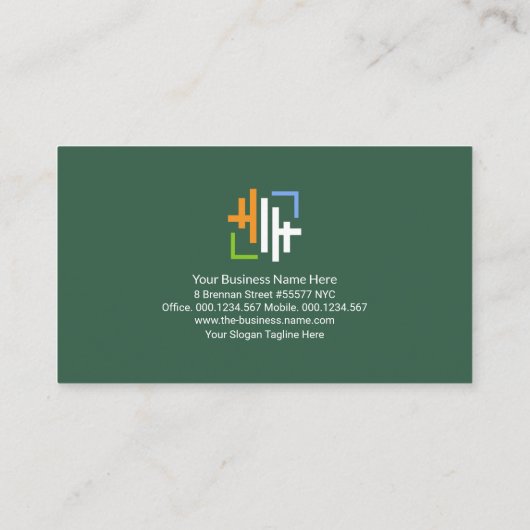 Silver Re Concrete Kolom Civil Engineer Visitekaartje (Achterkant)