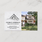 Silver Real Estate Logo | Residentiële voortuin Visitekaartje (Voorkant)