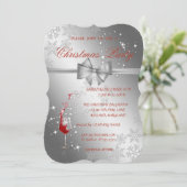 Silver Red Glass, kerst in bedrijven Kaart (Staand voorkant)