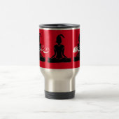 Silver & Red 'Java Yoga' Travel Mug Reisbeker (Center)