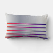 Silver Red Paarse Stripes Lumbar en Sierkussennen Kussen (Achterkant)