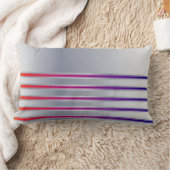 Silver Red Paarse Stripes Lumbar en Sierkussennen Kussen (Deken)