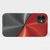 Silver Red Shiny Steel Metal 3 Case-Mate iPhone Case (Achterkant (horizontaal))
