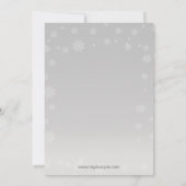 Silver Red Snewflakes Holiday Party Uitnodiging (Achterkant)